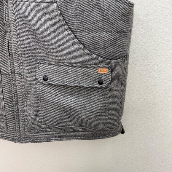 VTG Woolrich Reversible Wool Quilted USA Made Zip Winter Vest 18059 Men size 2XL - Picture 2 of 12